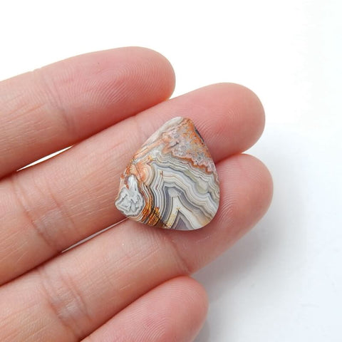 Natural Nugget Crazy Lace Rosetta Stone Gemstone Cabochon, 19x17x3mm, 1.4g - MyGemGarden