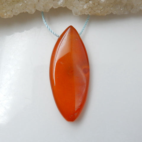 Natural Agate Gemstone Pendant Fashion Jewelry, 35x15x7mm, 5.8g - MyGemGarden