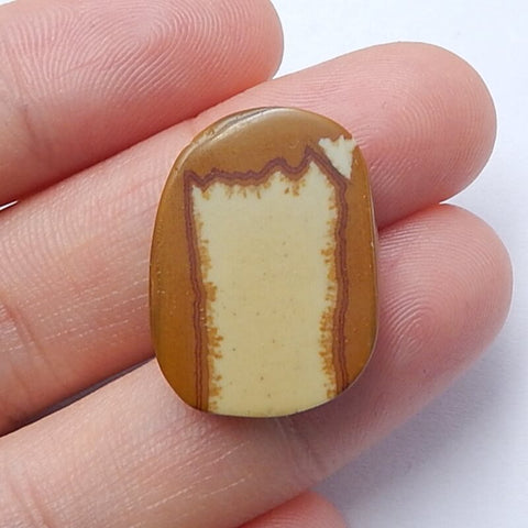 Natural Us Biggs Jasper Gemstone Cabochon, 22x16x7mm, 3.4g - MyGemGarden