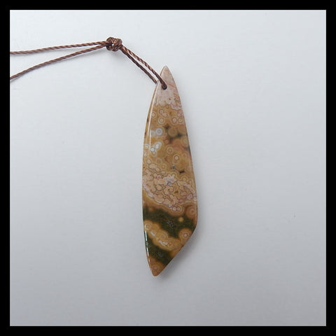 SALE, 3 pcs Natural Ocean Jasper Glued Pendant, Set, 44x12x5mm, 35x10x4mm, 8.9g - MyGemGarden