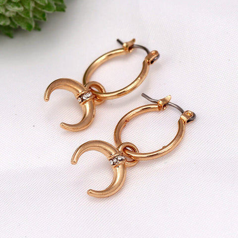 Gold-plated alloy earrings pair, 2.7g - MyGemGarden