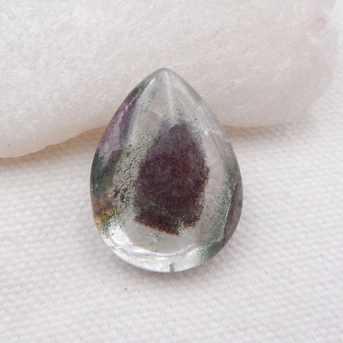 Natural Ghost quartz Cabochon 25x19x11mm 6.2g