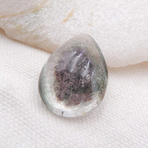 Natural Ghost quartz Cabochon 25x19x11mm 6.2g