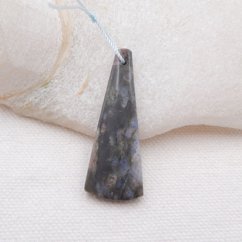 Natural Larvikite Pendant Bead 41X15X4mm, 7.8g