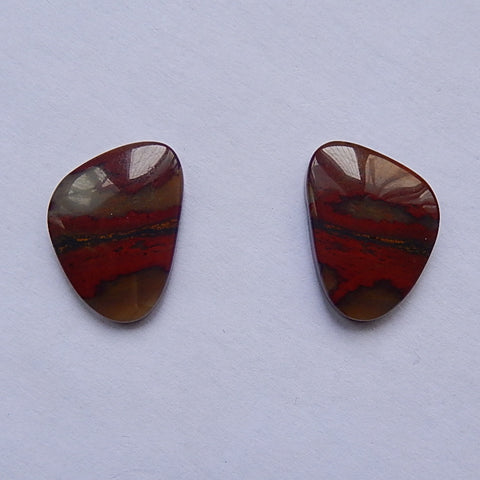 Natural African Blood Stone Cabochon 22x16x5mm,5.2g - MyGemGarden