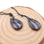 Natural Obsidian Earring Beads 19X12X4mm, 2.9g