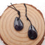 Natural Obsidian Earring Beads 19X12X4mm, 2.9g