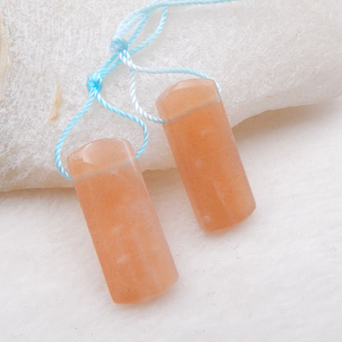 Natural Heliolite Sunstone Earring Beads 24x10x4mm, 4.4g