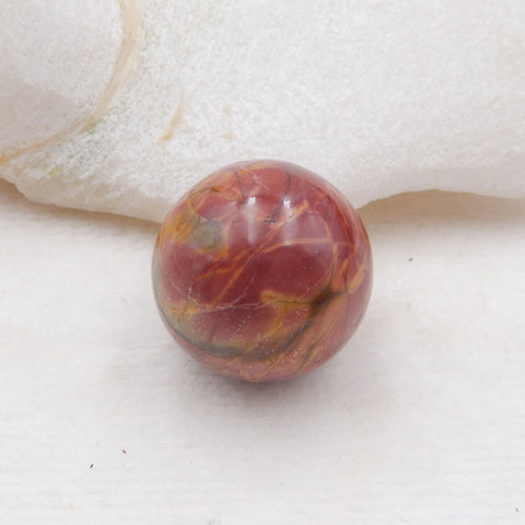 Natural Red Creek Jasper Carved Ball 25x25mm, 32.6g