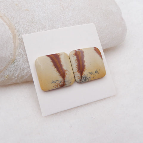 Cabochon de pierres précieuses de jaspe Natural Us Biggs, 16 x 3 mm, 4,3 g