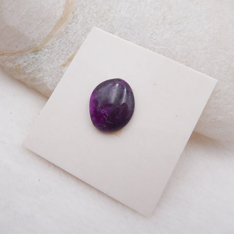 Cabochons en pierres précieuses de sugilite naturelle, 15 x 12 x 4 mm, 1,8 g