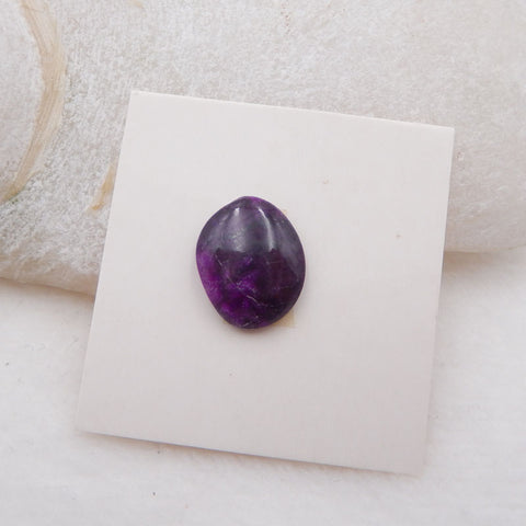 Cabochons en pierres précieuses de sugilite naturelle, 15 x 12 x 4 mm, 1,8 g