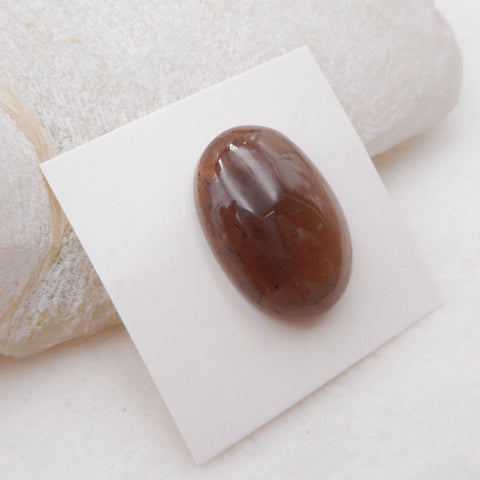 Cabochon en pierre de soleil naturelle, 25 x 17 x 7 mm, 4,9 g