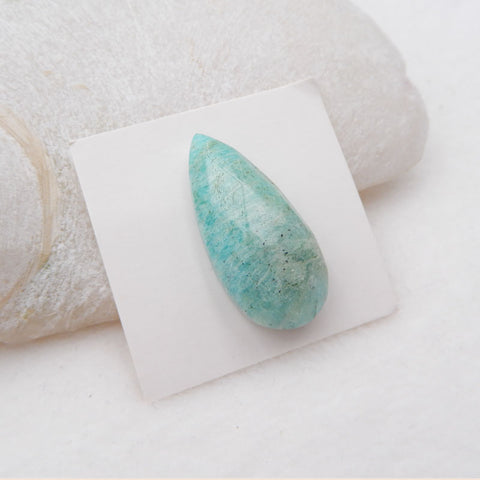 Cabochon de pierres précieuses en forme de larme d'Amazonite naturelle, 31X15X8mm, 6.0g