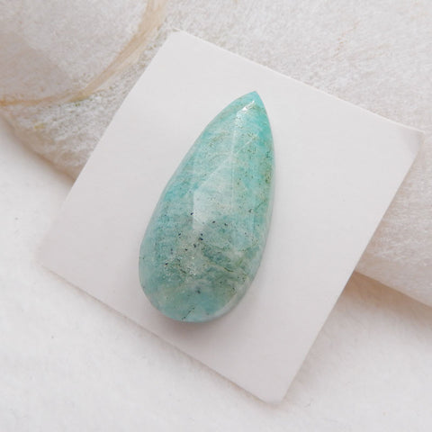 Cabochon de pierres précieuses en forme de larme d'Amazonite naturelle, 31X15X8mm, 6.0g