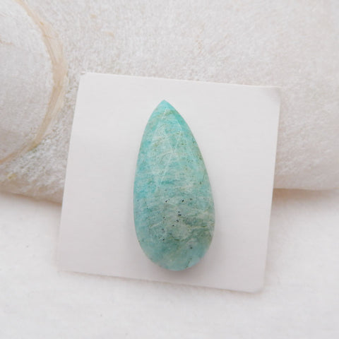 Cabochon de pierres précieuses en forme de larme d'Amazonite naturelle, 31X15X8mm, 6.0g