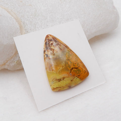 Cabochon en pierre précieuse d'opale jaune naturelle, 31x21x5 mm, 4,0 g