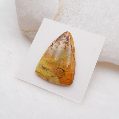 Cabochon en pierre précieuse d'opale jaune naturelle, 31x21x5 mm, 4,0 g