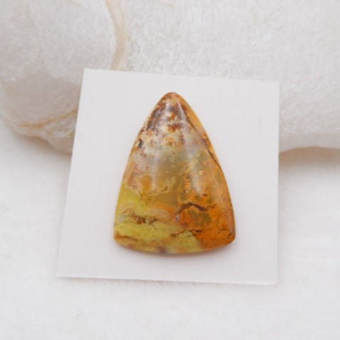 Cabochon en pierre précieuse d'opale jaune naturelle, 31x21x5 mm, 4,0 g