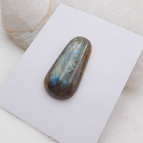 Natural Labradorite Cabochon  34X17X5mm, 6.1g