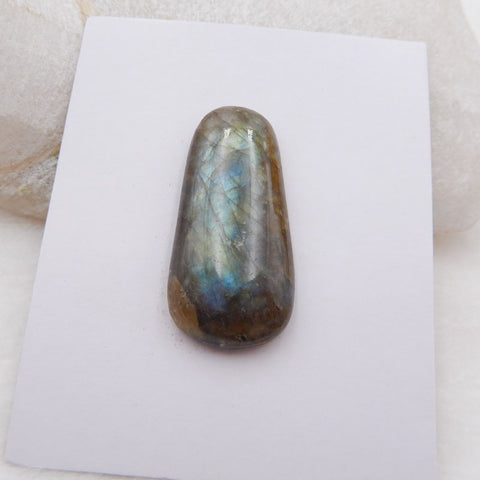 Natural Labradorite Cabochon  34X17X5mm, 6.1g