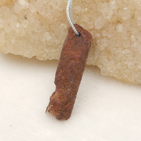 Raw Ghost Quartz drilled Pendant Stone, 35x10x5mm, 2.4g