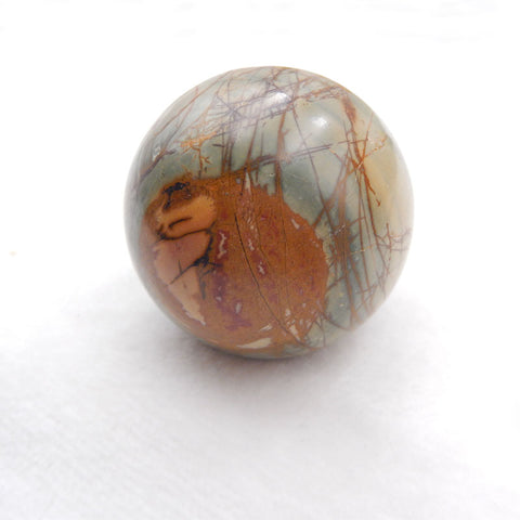 Natural Red Creek Jasper Carved Ball 48X48mm, 179.7g