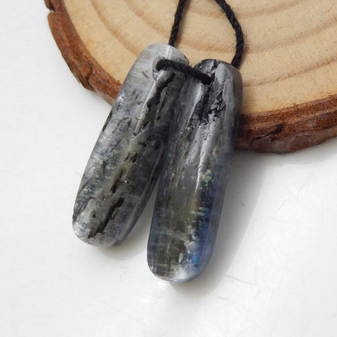 Blue Kyanite Earrings Stone Pair, stone for earrings making, 25x8x5mm, 5g - MyGemGarden