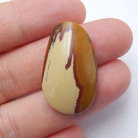 Natural Us Biggs Jasper Gemstone Cabochon, 27x16x7mm, 5g - MyGemGarden