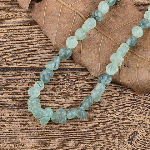 New! ! Natural Prehnite Gemstone Necklace, 1 Strand, 18 inch, 49g