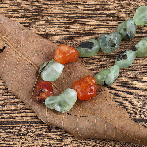 New! ! Natural Prehnite Gemstone Necklace, Adjustable Necklace, 1 Strand, 22-32 inch, 138g