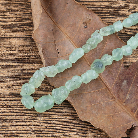 New! ! Natural Prehnite Gemstone Necklace, 1 Strand, 20 inch, 62g