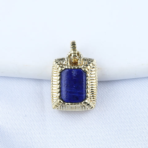 Natural Lapis Lazuli Copper Pendant