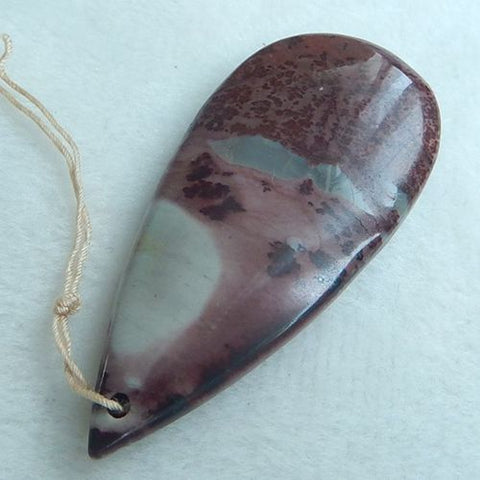 Chohua Jasper Gemstone Water Drop Beauty Pendant Bead 59x27x9mm 18.5g - MyGemGarden