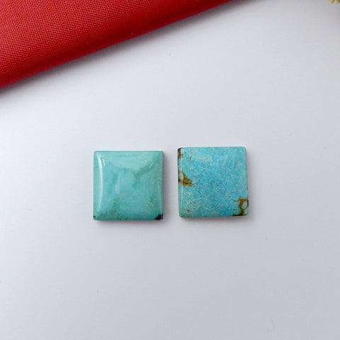 Turquoise Square Cabochon, stone for jewelry making, 16x16x4mm, 4.3g - MyGemGarden