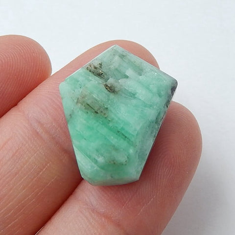 Natural Stone Emerald Green Raw Rough 19x16x8mm, 3.7g - MyGemGarden