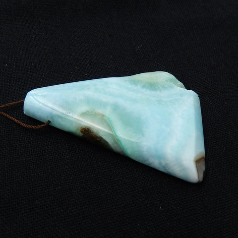 New, Drusy Hemimorphite Gemstone Pendant Bead, 61x40x10mm, 37.6g - MyGemGarden