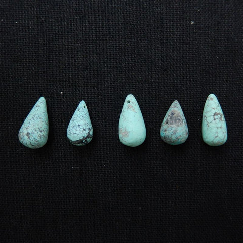 Sale 1pc Natural Turquoise Teardrop Gemstone Pendant Stone, 18x10mm, 18x9mm - MyGemGarden