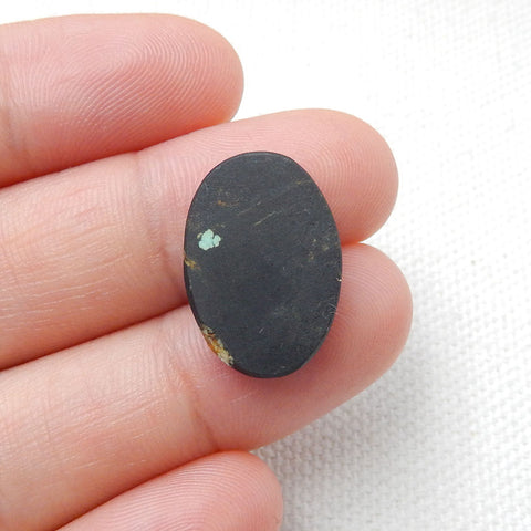 Natural Turquoise Flatback Gemstone Cabochon, 18x12x4mm, 1.6g - MyGemGarden