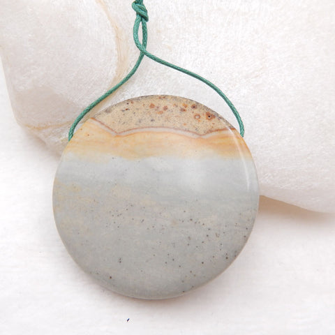 Natural Wave Jasper Pendant Bead 45X7mm, 25.4g