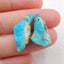 Nugget Blue Opal Earrings Stone Pair, stone for earrings making, 25x11x5mm, 1.8g