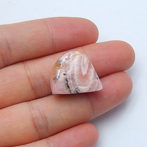 Natural Argentina Rhodochrosite Gemstone Cabochon, 20x16x10mm, 5.7g - MyGemGarden