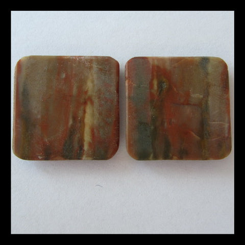 Picture Jasper Cabochon Pair 18x3mm,4.2g - MyGemGarden