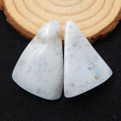 Nugget Drusy Agate Drilled Earrings Stone Pair, stone for earrings making, 35x24x9mm, 31x23x9mm, 13.8g - MyGemGarden