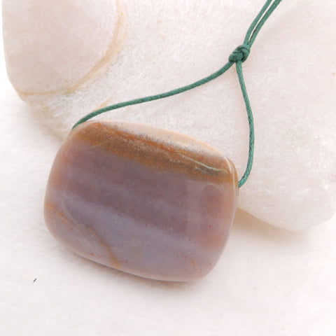 Natural Ocean Jasper Pendant Bead 40X30X9mm, 21.6g