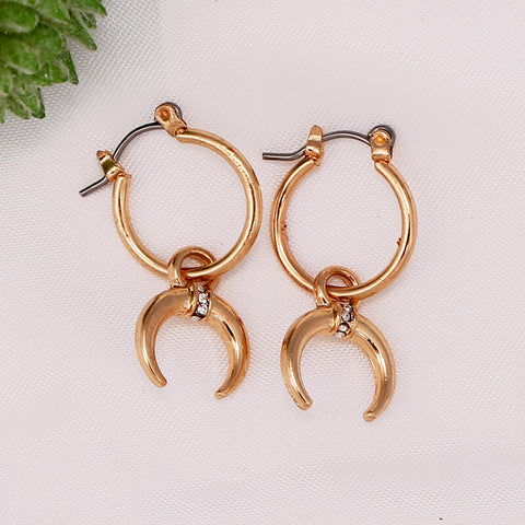 Gold-plated alloy earrings pair, 2.7g - MyGemGarden