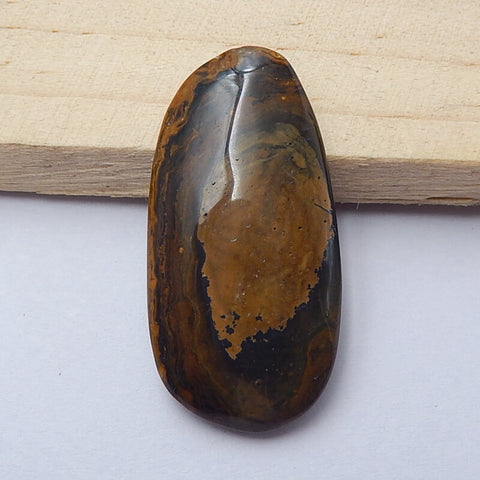 Cabochon de pierres précieuses de jaspe Natural Us Biggs, 37 x 19 x 5 mm, 6,6 g