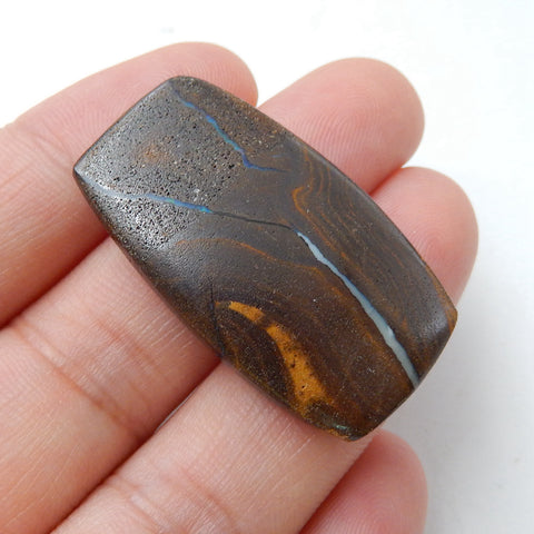 Natural Boulder opal Gemstone Cabochon, 34x2519x6mm, 6.6g - MyGemGarden