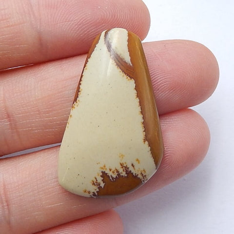 Natural Us Biggs Jasper Gemstone Cabochon, 30x18x5mm, 4g - MyGemGarden