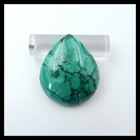 Natural Malachite Cabochon,44x37x10mm£¬30g - MyGemGarden